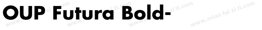 OUP Futura Bold字体转换